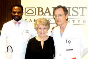 Marthanne Maroney with Baptist Cancer Center doctors