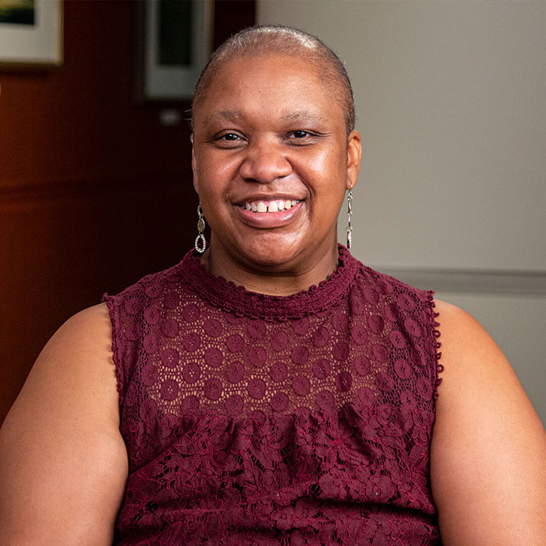 A smiling woman